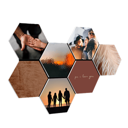 Toon details voor Subli MDF Photopanel 20 cm. - hexagon glanzend wit Afbeelding van Subli MDF Photopanel 20 cm. - hexagon glanzend wit
